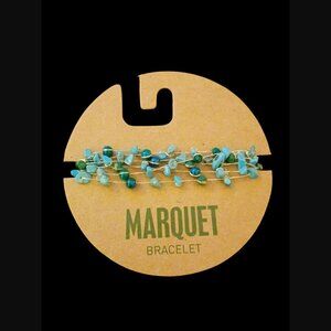 Marquet Akha Sarah Fair Trade Natural Stone Wire Wrap 6 Strand Bracelet NWT